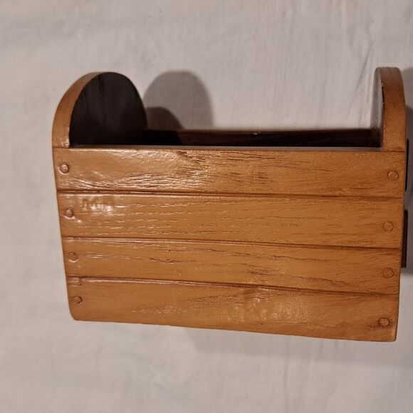 Vintage US MAIL BOX PLANTER blow mold Made for FTD 1985 brown w/ red flag retro - Picture 6 of 8